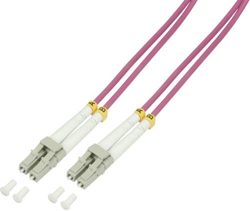 LogiLink FP4LC75 Glasfaser LWL Anschlusskabel 75.00m Violett 50/125 µ Multimode OM4