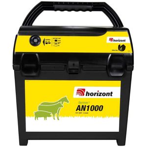 Horizont Weidezaungerät farmer AN1000, 10855, Dualgerät, 9 V, 12 V Akku- & 230 V Netzbetrieb, Zaunlänge bis 40 km