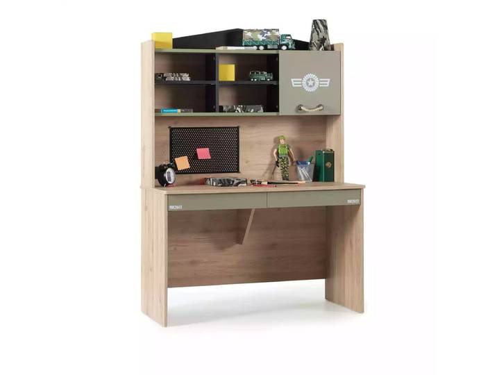 JVmoebel Kinderschreibtisch Holz Schreibtisch und Bücherregal in Grün für kreative Kinderzimmer (2-St., Schreibtisch + Bücherregal), Made in Europa