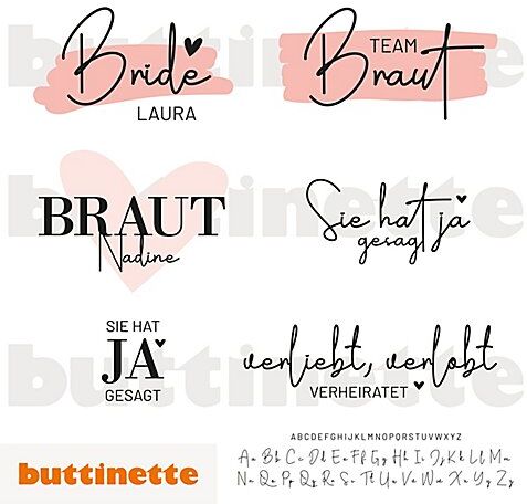Plotterdatei "JGA-Braut"