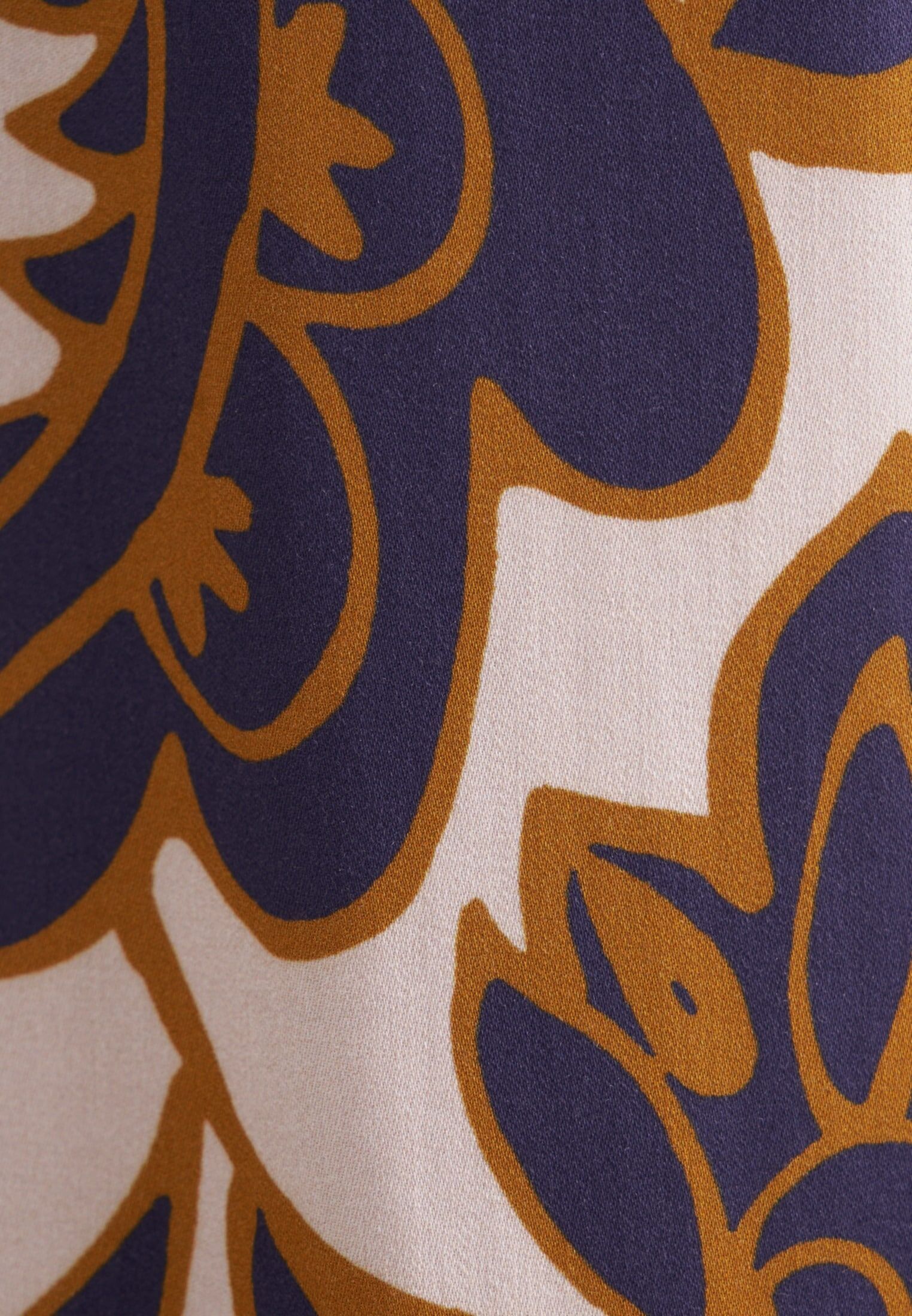 Culotte SEIDENSTICKER "Schwarze Rose", Damen, Gr. 34, Normalgrössen, blau, 100% Viskose, Paisley, Hosen Culotte blau 34, Normalgrössen