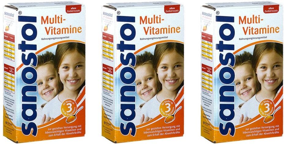Sanostol Multivitamine ohne Zuckerzusatz 3x230ml