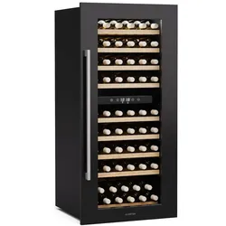 Klarstein Weinkühlschrank Vinsider Duo | 79 Flaschen | 2 Kühlzonen | UV-Schutz | 9 Regale | Touch Schwarz