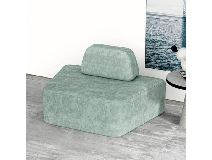 VERCART Canapé sectionnel modulaire pour salon avec 2 coussins pour petits espaces