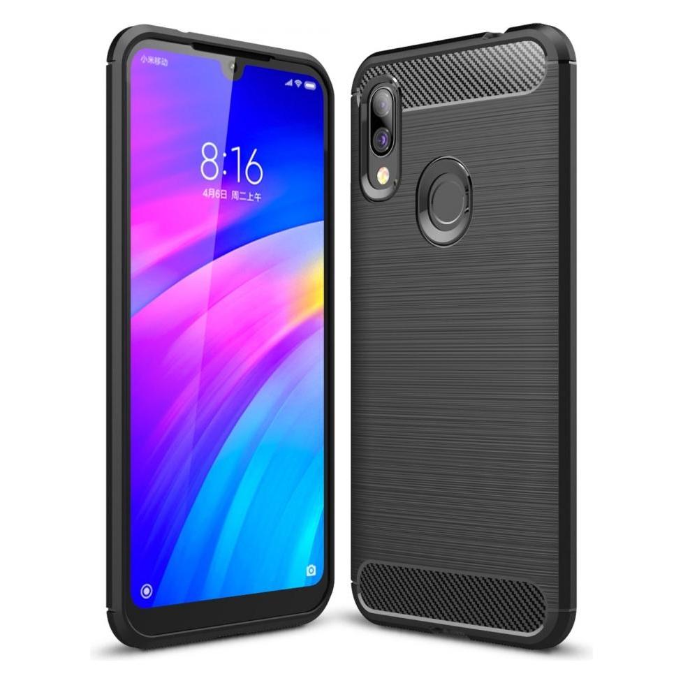 Screenguard Xiaomi Redmi 7 Hülle Carbon Brushed Soft TPU (Xiaomi Redmi 7) (00024868)
