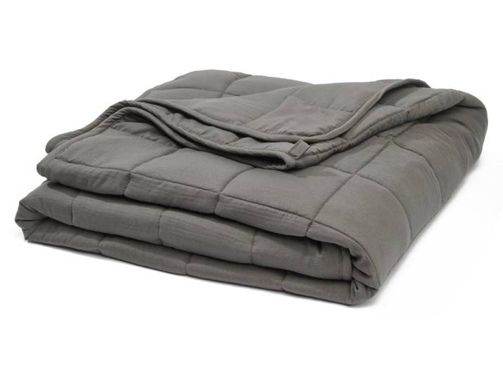 Bleu Calin Couverture lestée anti-stress - Couette ponderée relaxante microfibre douce - 150x200cm