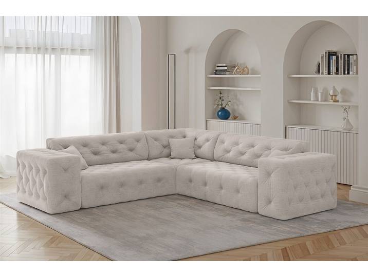 Fun Möbel Ecksofa Designersofa FUN ESTEBAN in Stoff Moly, Die Serie FUN ESTEBAN bietet viele schicke Möbel, universale Seitenlänge