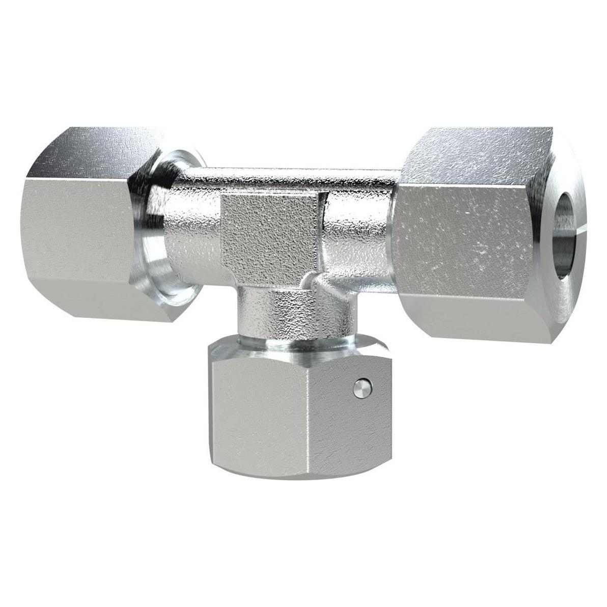 Riegler Einstellbare T-Verschraubung, Rohr-Aussen-Ø 20, Stahl verzinkt (20 mm) (ETVM3020SST)