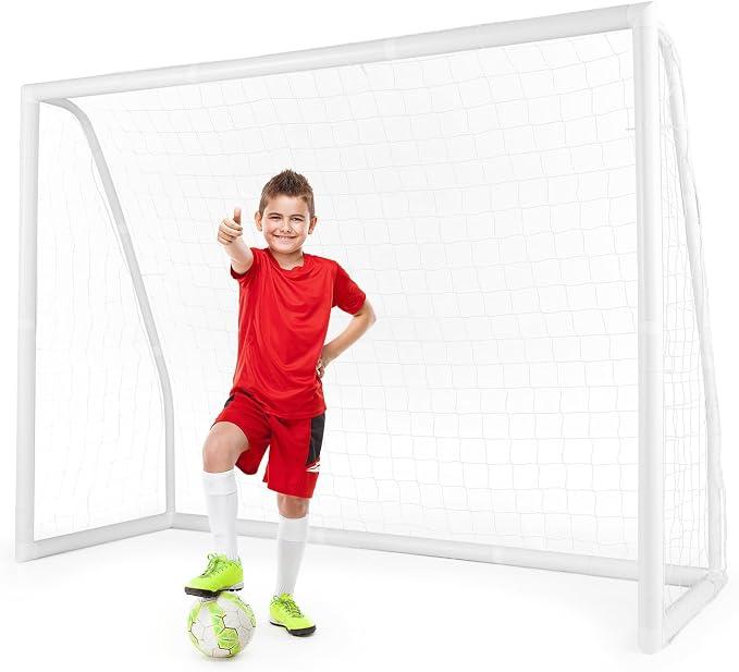 Fußballtor, Fussballtore Garten wetterfest, Fußballtor mit hochfestem Netz & Metallrahmen für Kinder & Erwachsene