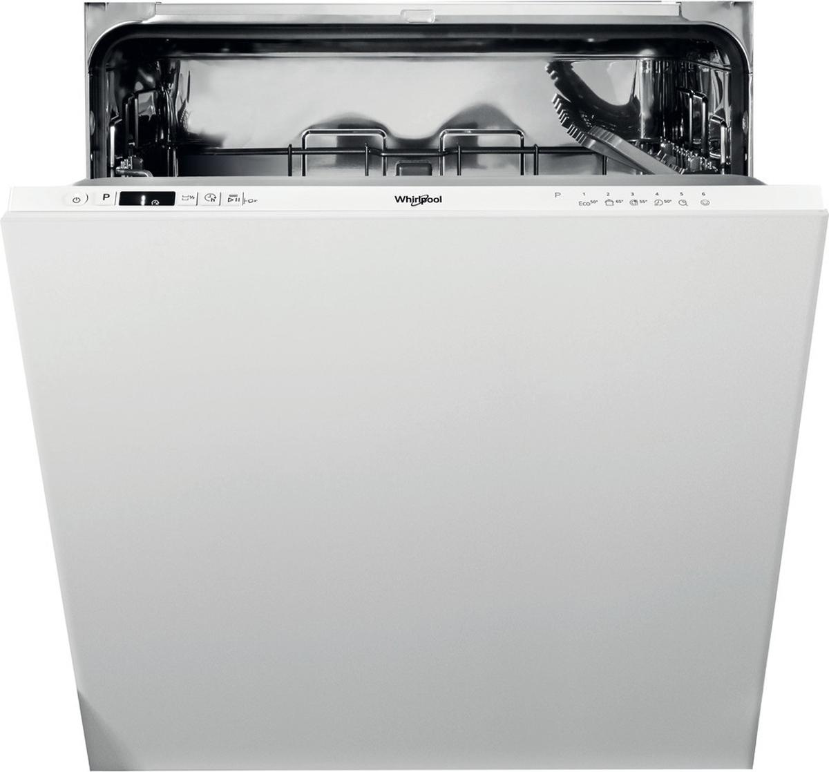 Whirlpool WIS 5010, Voll integriert, Standardgröße (60 cm), Weiß, Weiß, Tasten, 0,13 m