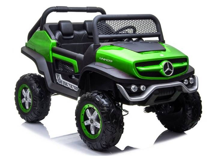 BoGi Elektro-Kinderauto Mercedes UNIMOG XXL 2-Sitzer Elektroauto Kinderfahrzeug 4x45W 12V 14Ah