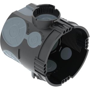 OBO Unterputzdose UG 66-L, kombinierbar, Ø 76 mm, M25 Rohrstutzen, schwarz, luftdicht, Einbautiefe 66 mm