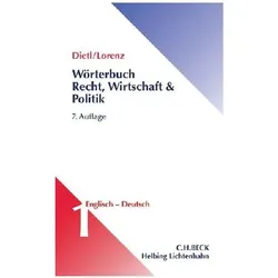 Wörterbuch Recht, Wirtschaft & Politik Band 1: Englisch-Deutsch, Fachbücher