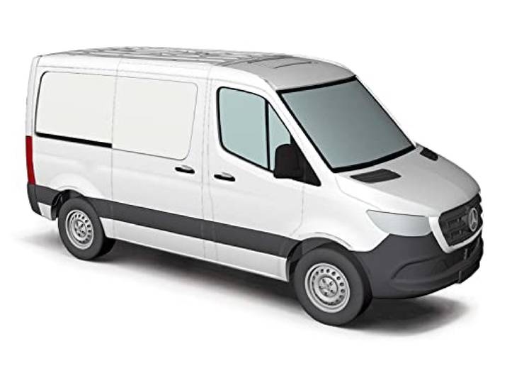 Busch 53400 H0 Mercedes Benz rolwagen Sprinter kort, wit