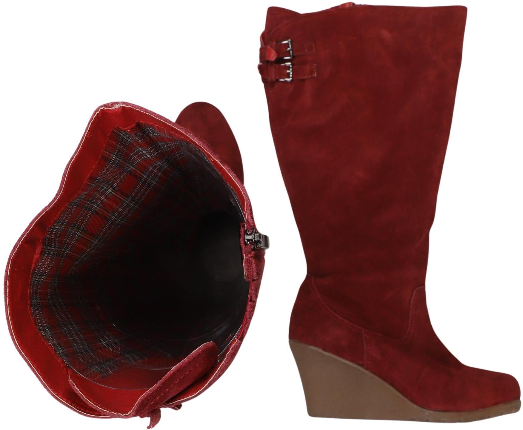 Ulla Popken Damen Stiefel, Rot, Gr. EU 41, kein / Etikett - Second Hand