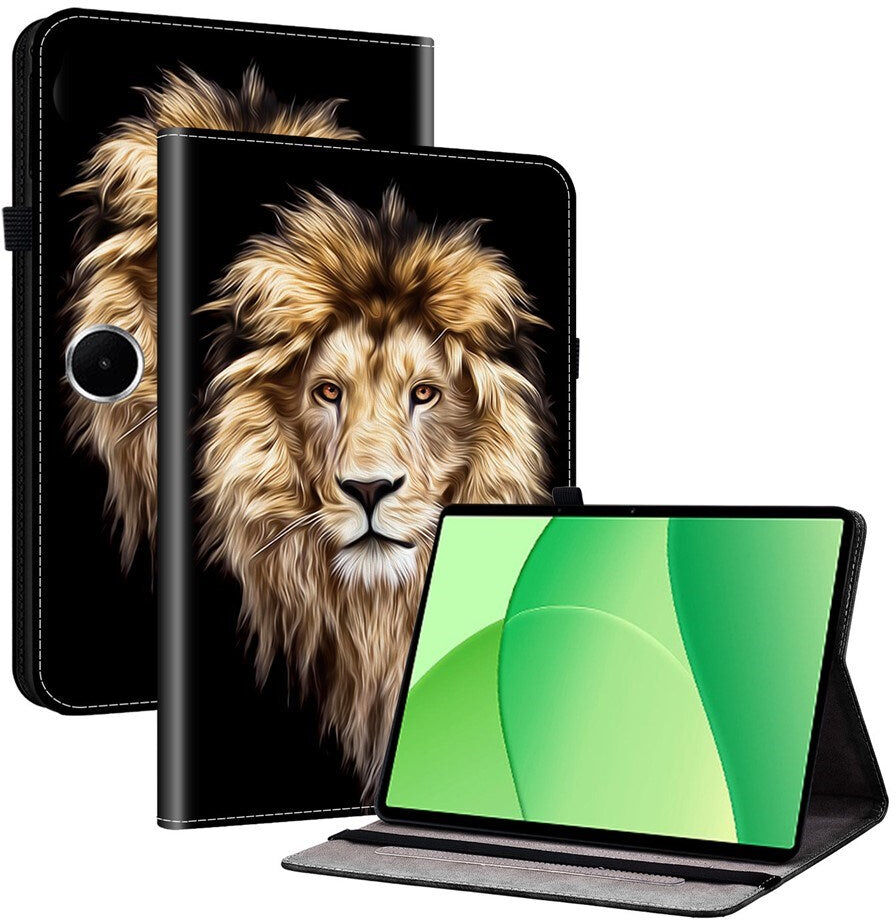OnePlus Pad Lite / OPPO Pad SE EIDERWOOD Kunstlæder Flip Cover m. Motiv - Løve