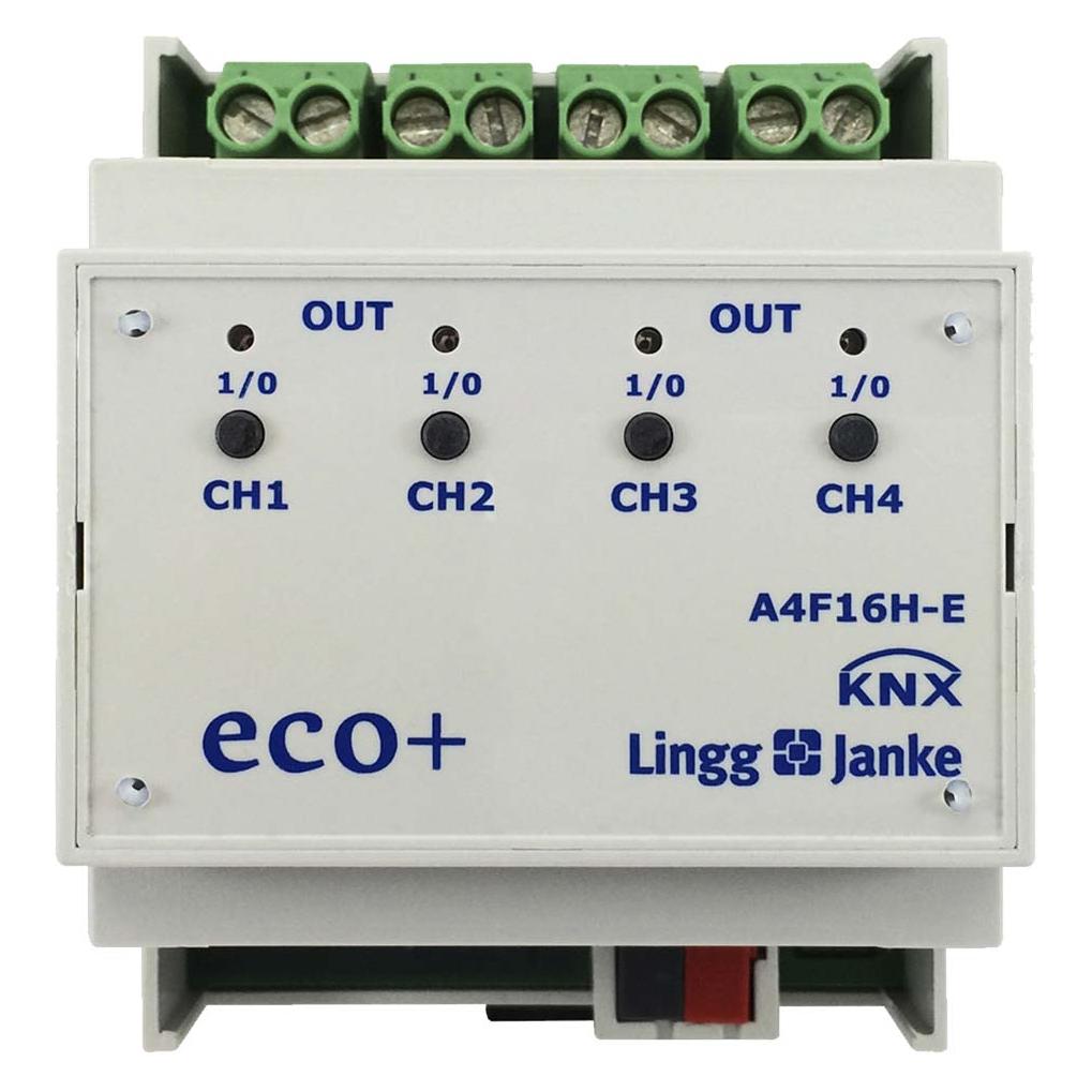 Lingg & Janke Schaltaktor 4-fach eco+ A4F16-E (Schaltaktor) (79232)