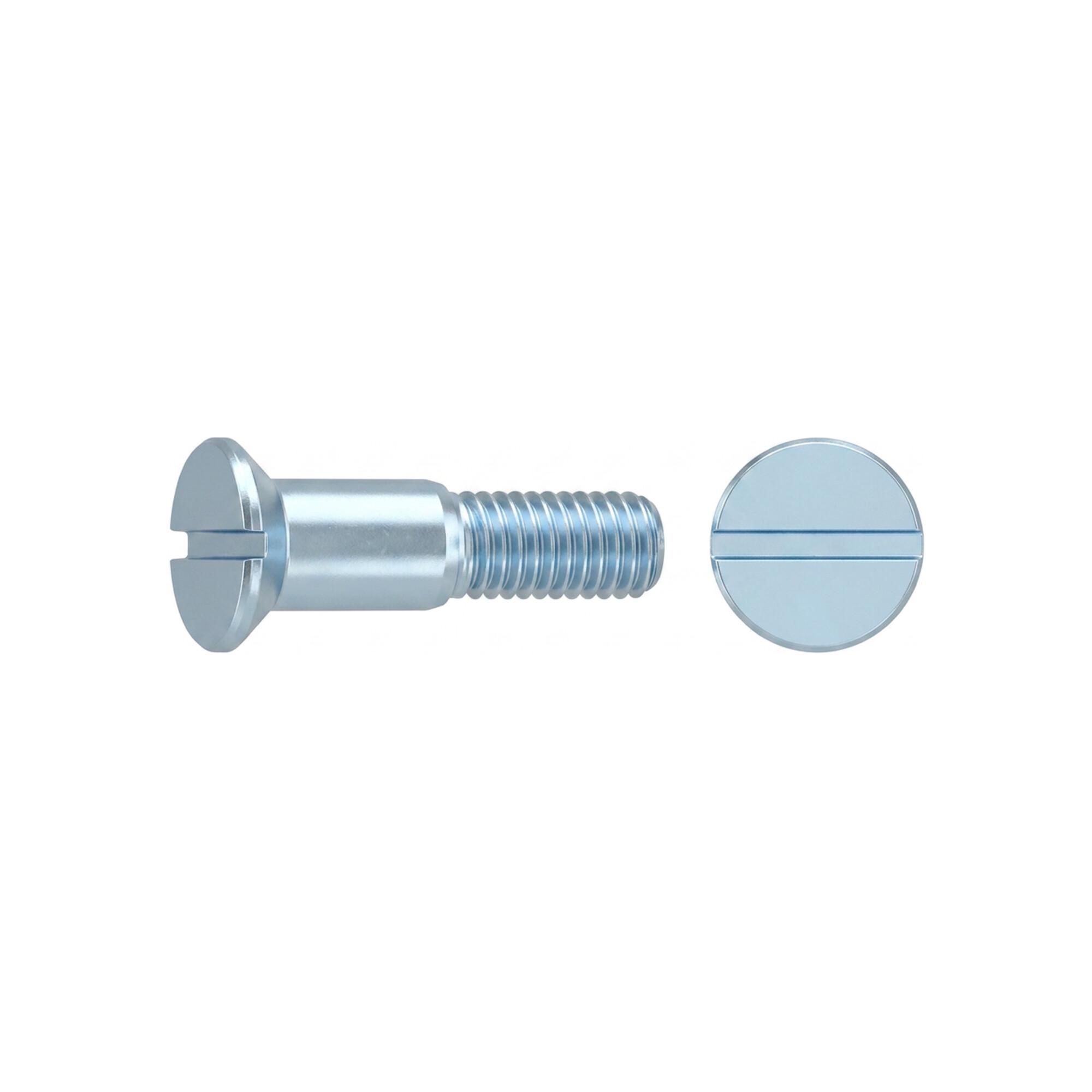 DIN 923 Flachkopfschraube M4x6 Stahl 4.8 blank Schlitz m. Ansatz o. Freistich ; Industrial Quality Supplies (009235000040006)