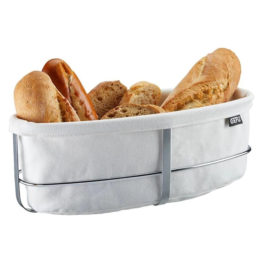 GEFU 33661 Brotkorb BRUNCH, oval weiss (33661)