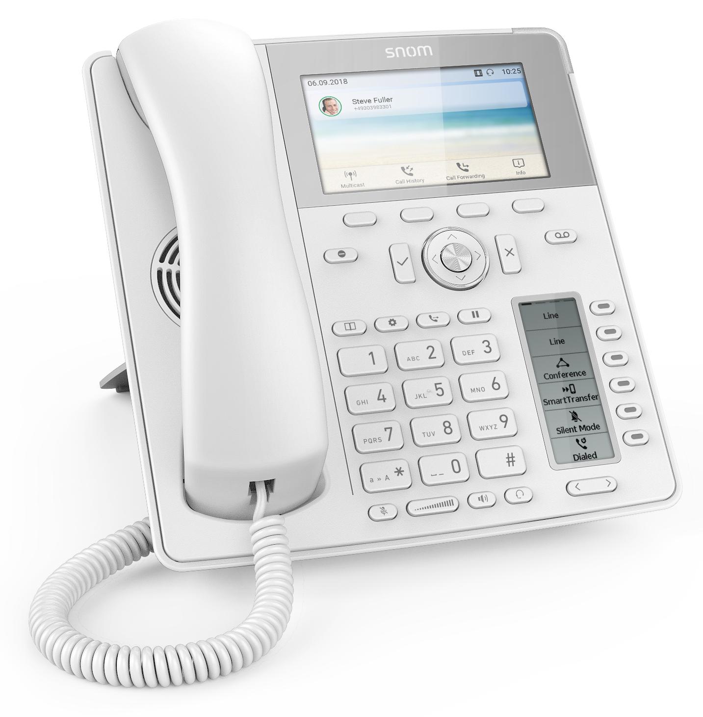 snom D785 - VoIP-Telefon - mit Bluetooth-Schnittstelle - dreiweg Anruffunktion - SIP - 12 Leitungen - weiß (4392)