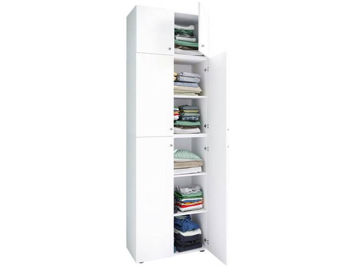 Mid.you Kleiderschrank, Weiss, Holzwerkstoff, 70x223x39 cm, Schlafzimmer, Komplette Schlafzimmer und Serien, Schlafzimmerserie