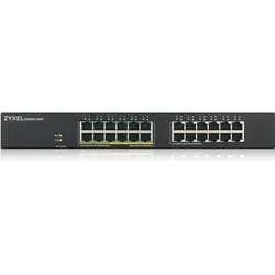 Zyxel GS1900-24EP, 24-PORT GBE L2, 12 PORT POE SMART SWITCH (24 Ports), Netzwerk Switch, Schwarz