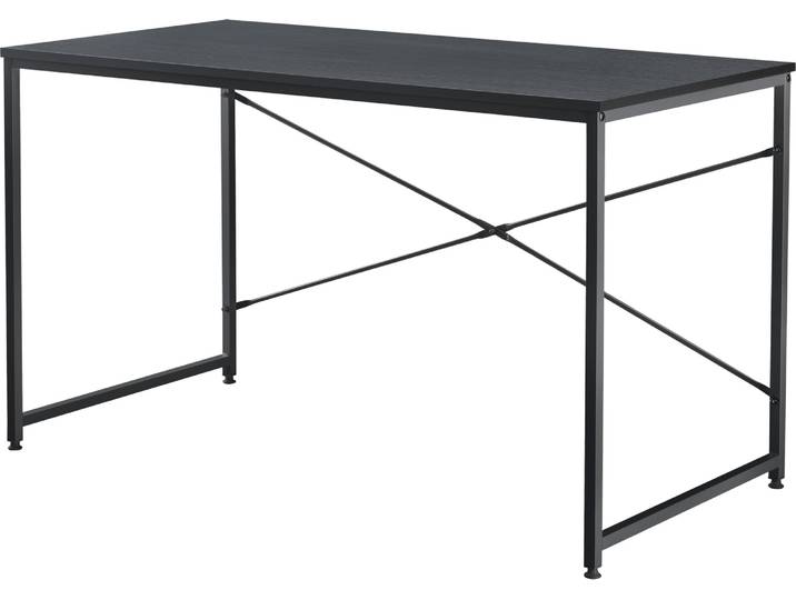 [en.casa] Schreibtisch 120x60x72cm Schwarz Eiche-Optik Bürotisch Computertisch Arbeitstisch PC Tisch