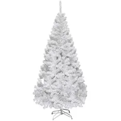COSTWAY Weihnachtsbaum, künstlicher Weihnachtsbaum, Weihnachtsbaum, weiß, 150 cm