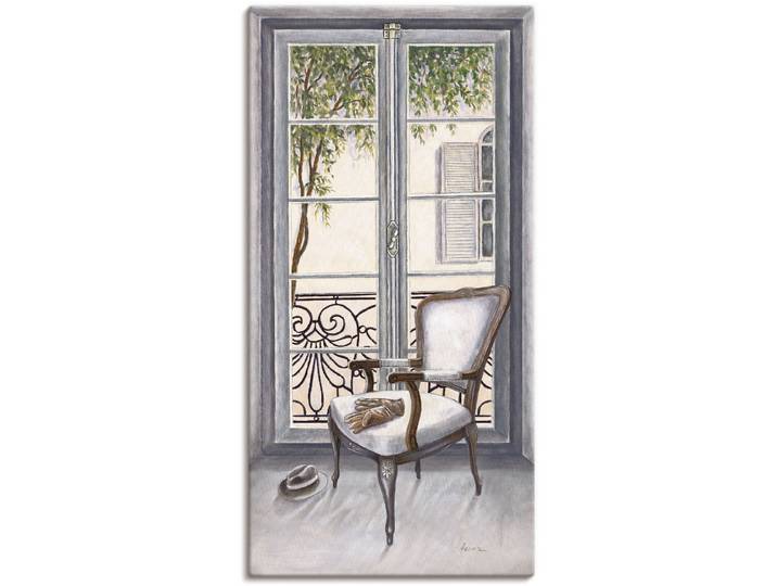 Wandbild ARTLAND Sessel vor einem Fenster , weiss (farbe bild(er): weiß), B:75cm H:150cm, Bilder, Wandbild, als Alubild, Leinwandbild in verschied. Grössen