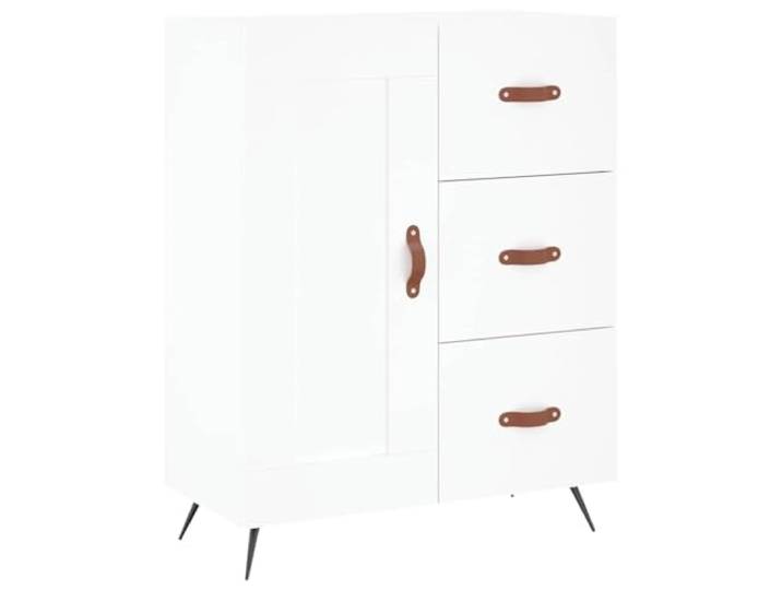 Kaorsrow Sideboard Weiß 69,5x34x90 cm Holzwerkstoff Schrank Kompakte Kommode in Weiß mit viel Stauraum und robuster Oberplatte für Wohnzimmer, Flur oder Schlafzimmer.