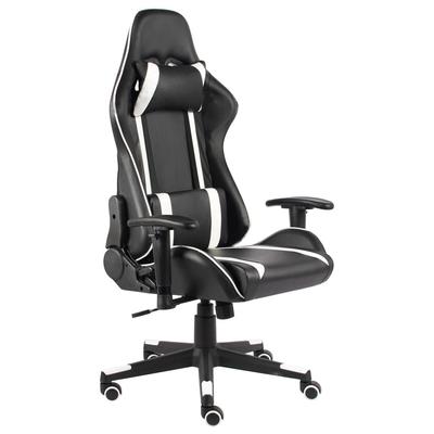 vidaXL Gaming-Stuhl Drehbar Weiß PVC
