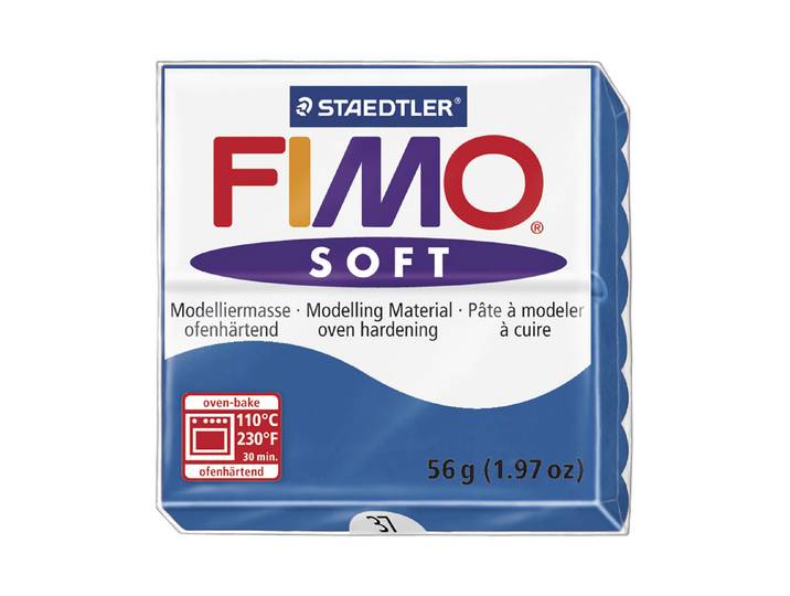 Fimo Soft Modelliermasse Echtblau 57 g