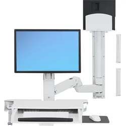 Ergotron Extender Assembly/ 9in Arm (Wand), Monitor Halterung, Weiss