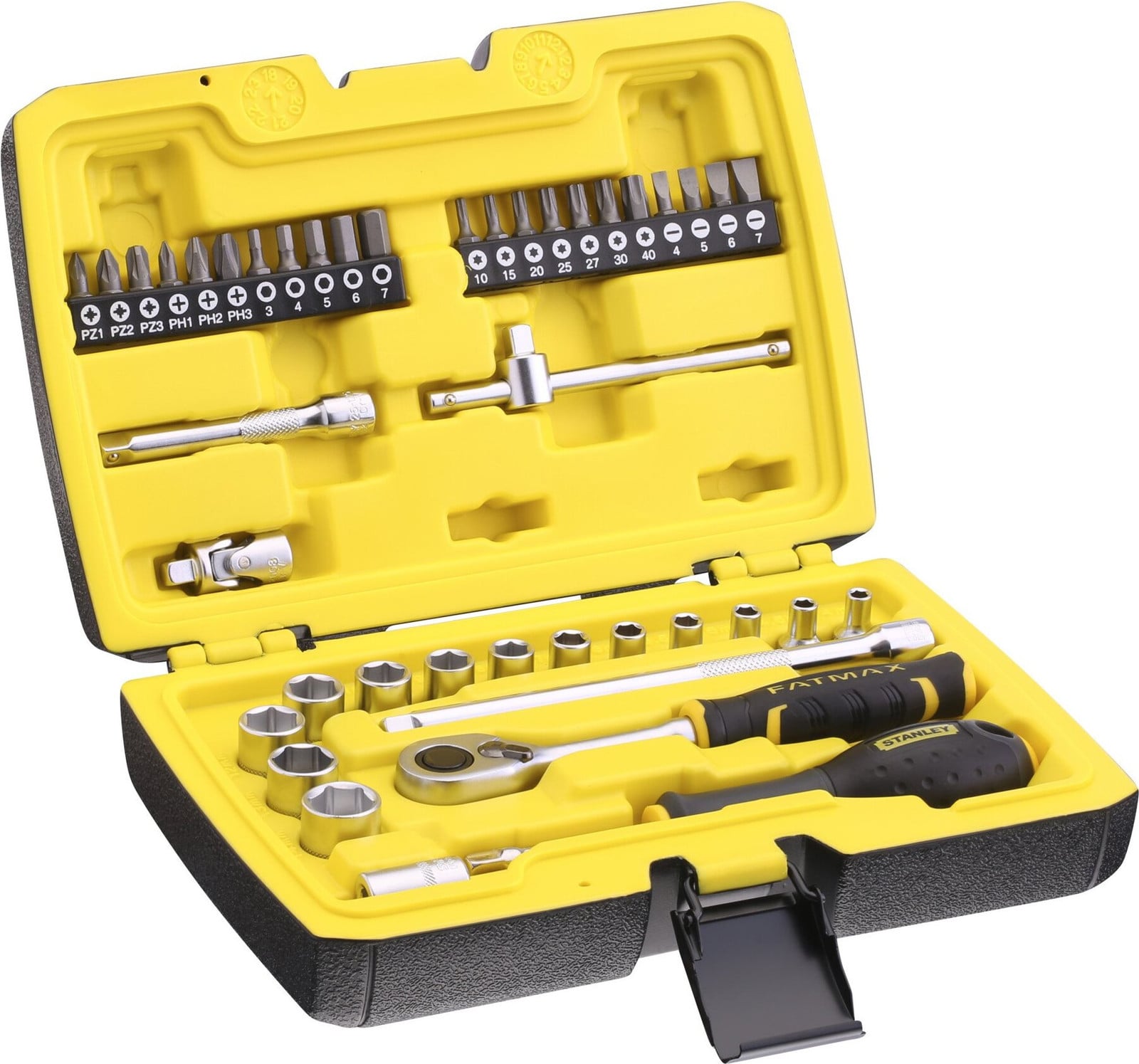 Stanley dopsleutelset 1/4 inch 42-delig