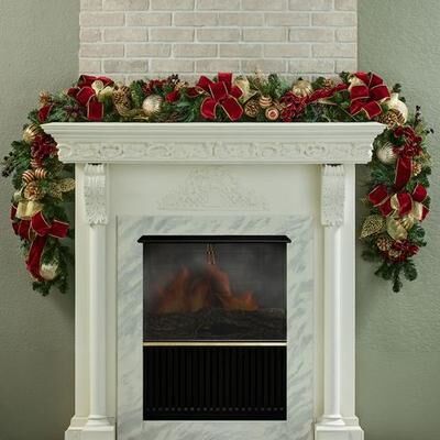 Creative Labs Enchanting Holiday Garland Only Burgundy , Burgundy