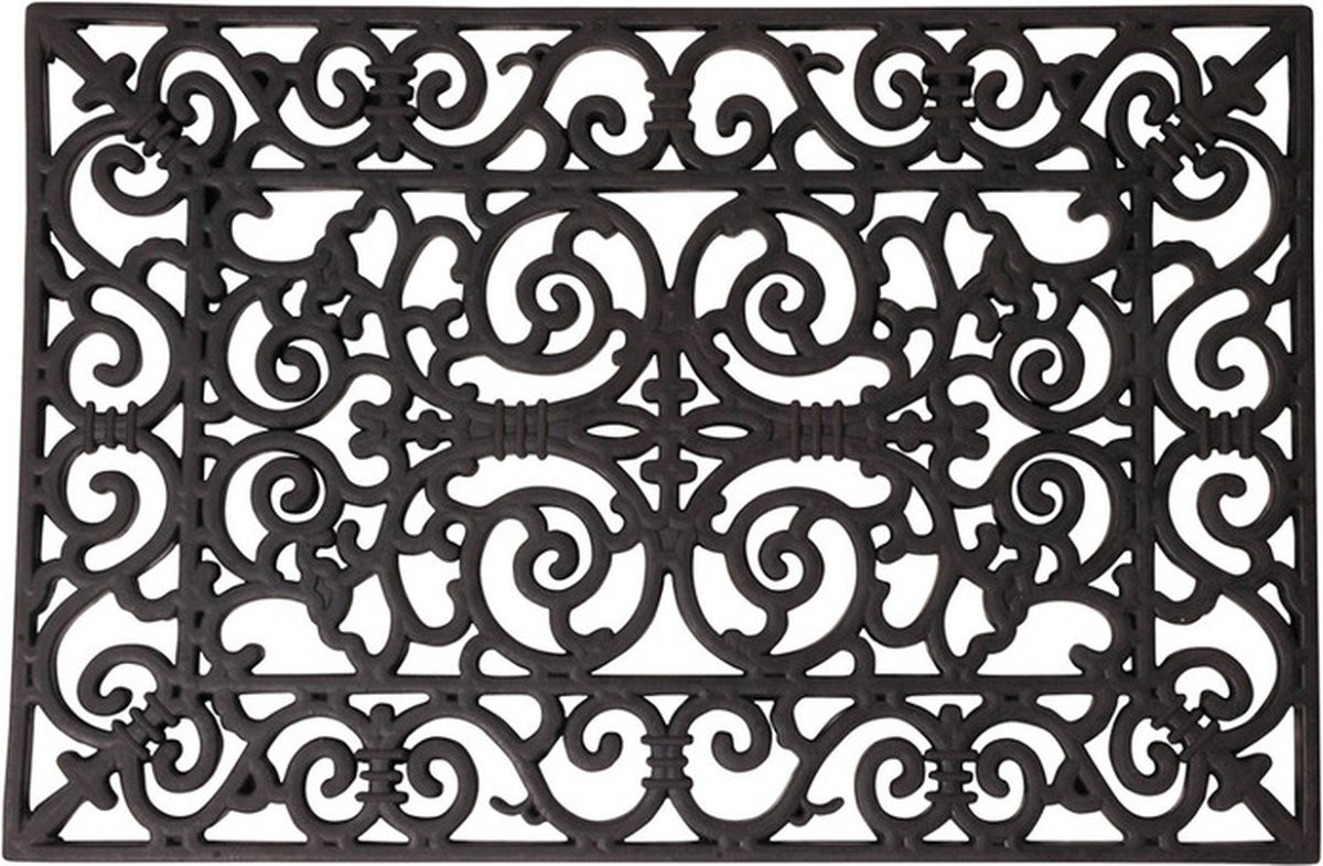 Esschert Design Deurmat met klassiek patroon, rubber, 70 x 40 cm
