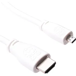RPI M-HDMI HDMI - Raspberry Pi - Kabel, micro-HDMI auf HDMI, 1m, weiß