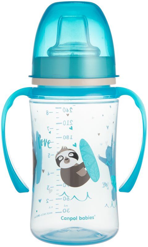 Canpol babies Exotic Animals tasse d’apprentissage avec poignées 6+ m Blue 1 pcs
