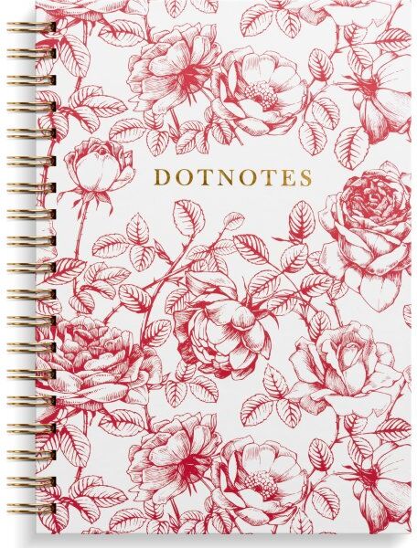 Burde Dotnotes Notesbog, A5, Blomster