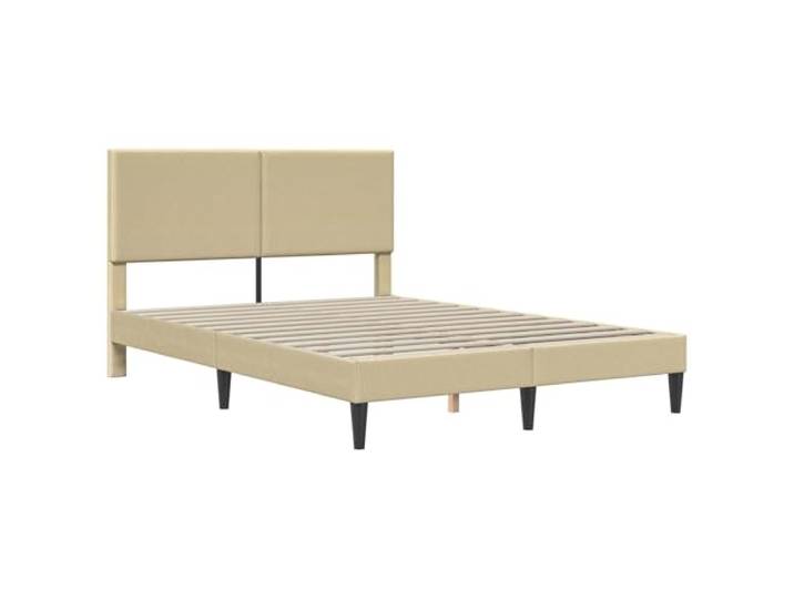 SKTQYQO Bettgestell hellgrau 140 x 200 cm Feste Latten, Bezug aus Corduroy, Rahmen aus robustem Sperrholz