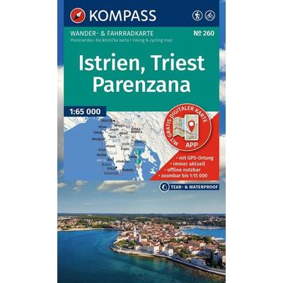 KOMPASS Wanderkarte 260 Istrien, Triest, Parenzana 1:65.000, Sonstige von , KOMPASS Freytag & Berndt, 978-3-99154-577-4
