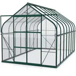Vitavia Gewächshaus "Dione 11500" inkl. Stahlfundamentrahmen,smaragd grün,11,5 m2