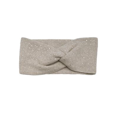 Stirnband MAXIMO, Mädchen, Gr. 51, braun, Feinstrick, Materialmix, unifarben, Mützen Stirnband, mit Glitzersteinen für Mädchen