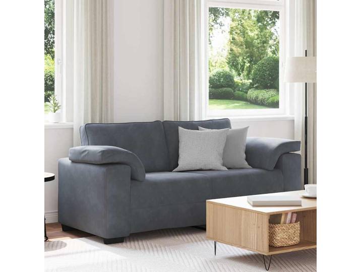 vidaXL Zweisitzer-Sofa Dunkelgrau 180x77x82 cm Samt