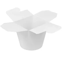 MONOUSO - Döner Box aus Papier weiß 800ml (50 Stück)
