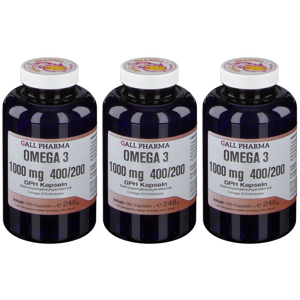 Omega-3 1000 mg 400/200 GPH Kapseln x3 3x180 St