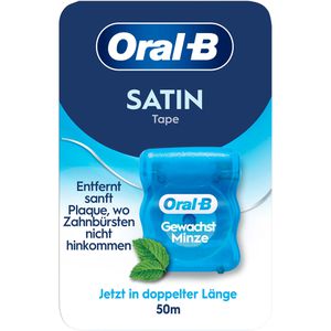 Oral-B Zahnseide Satin Tape, gewachst, auf Rolle, mit Minzgeschmack, 50 m