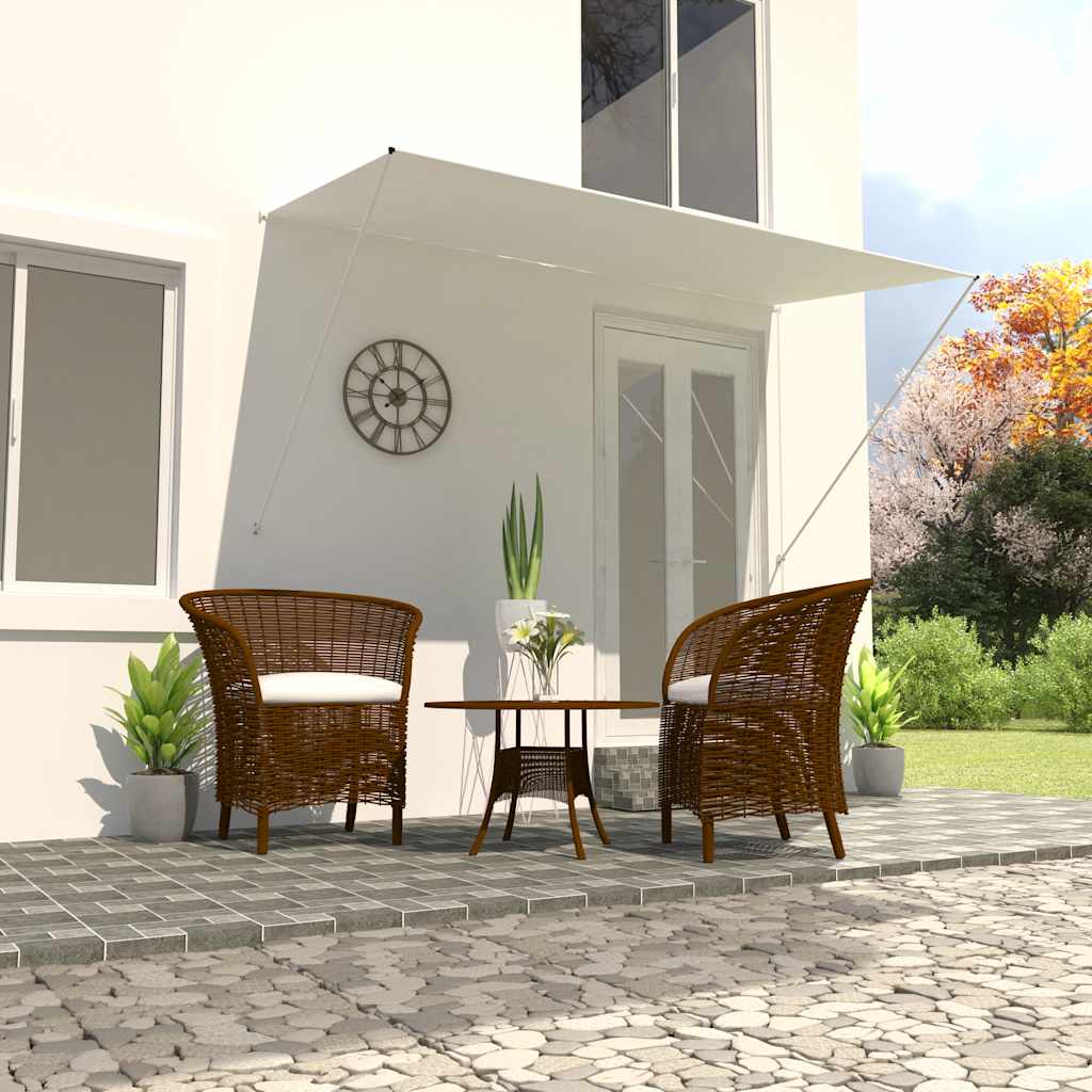 vidaXL Toldo retráctil 250x150 cm crema Crema