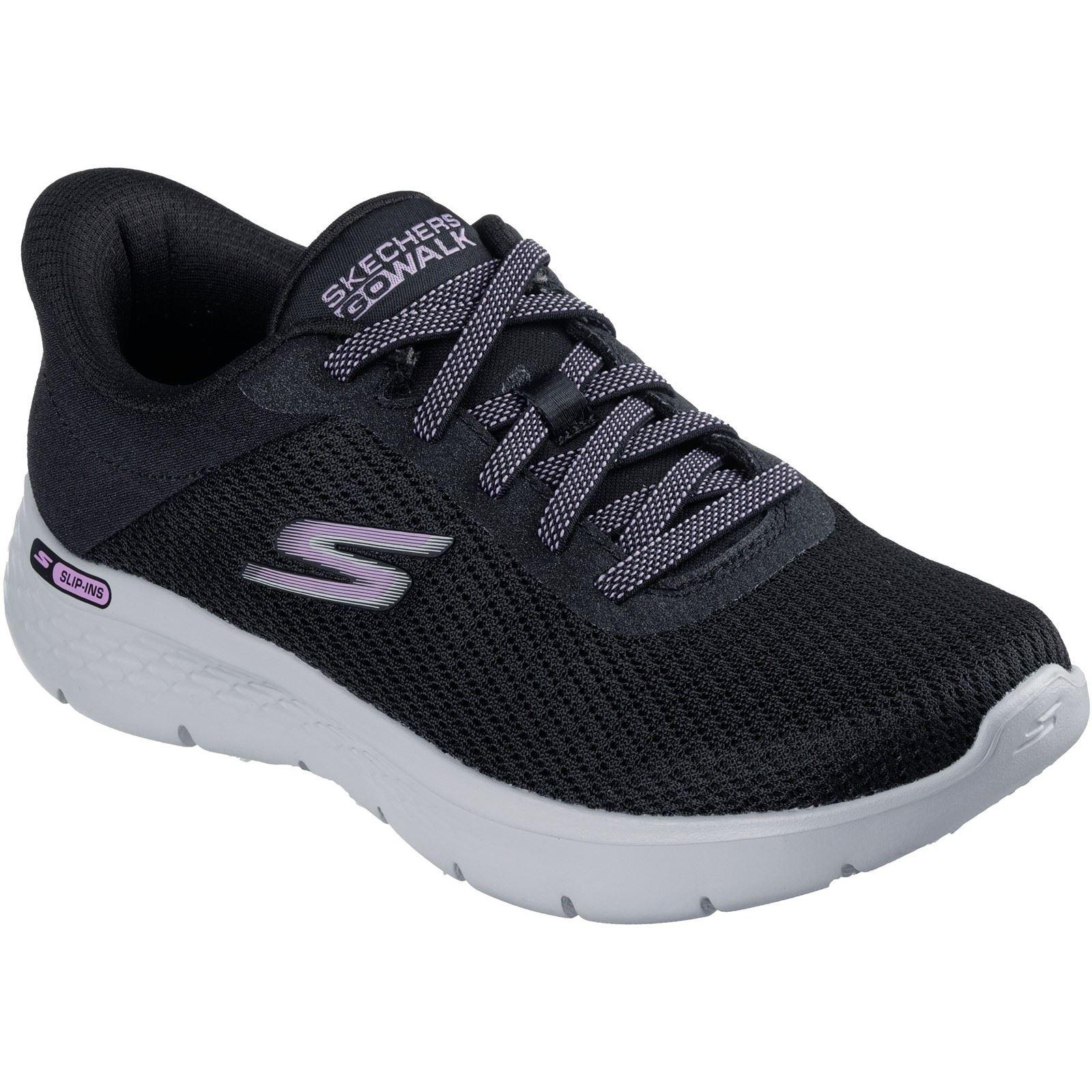 Skechers Go Walk Flex Textiel Dames Zwarte Sneakers