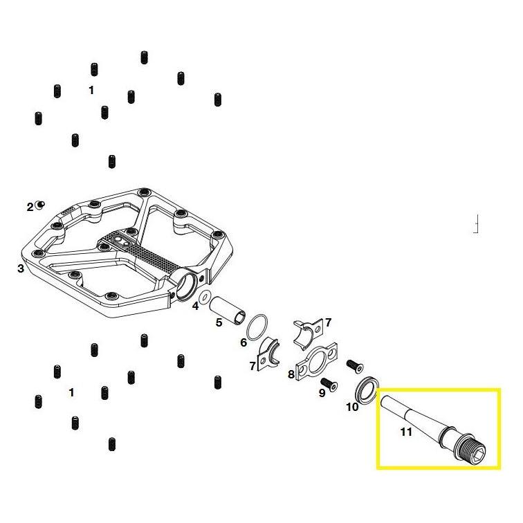 Crankbrothers Ersatzachse für Stamp / Stamp 7 links (39756234)